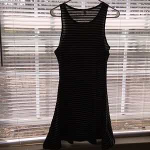 Black & Grey Stripped Dress